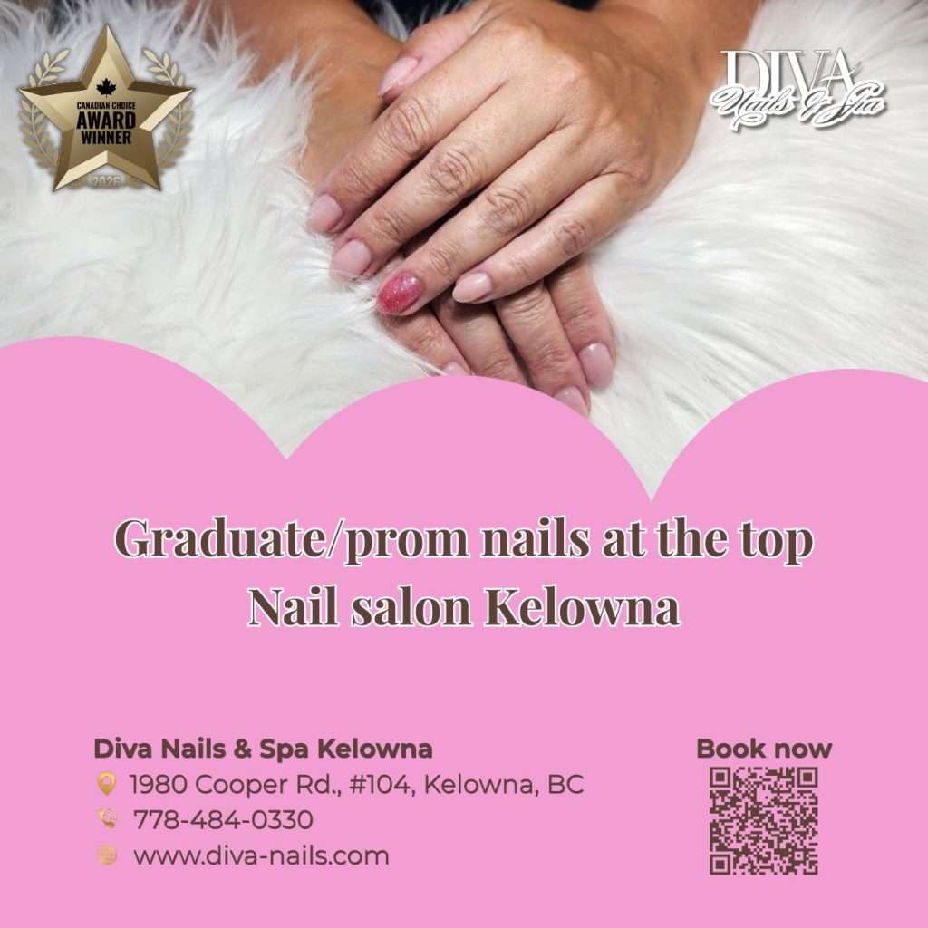 Graduate/prom nails at the top Nail salon Kelowna