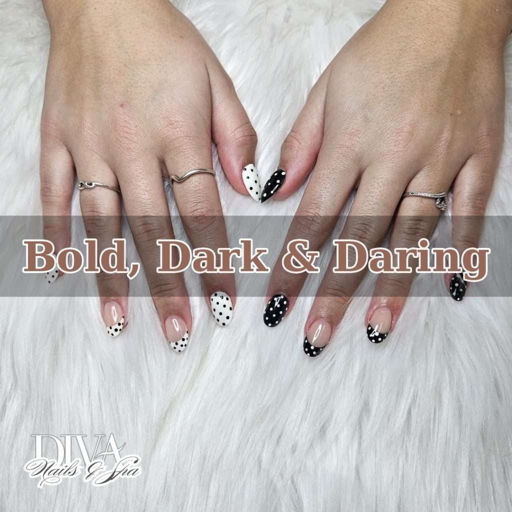 Dark Halloween Nails Kelowna | Bold Nail Designs — Diva Nails & Spa